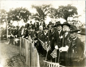 A group of Civil War veterans in Bridgeport, CT