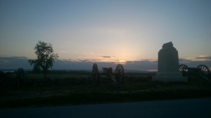 Cemetery Ridge at sunset.