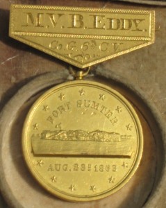 The front of a Gilmore Medal awarded to a soldier of the 6th CVI.